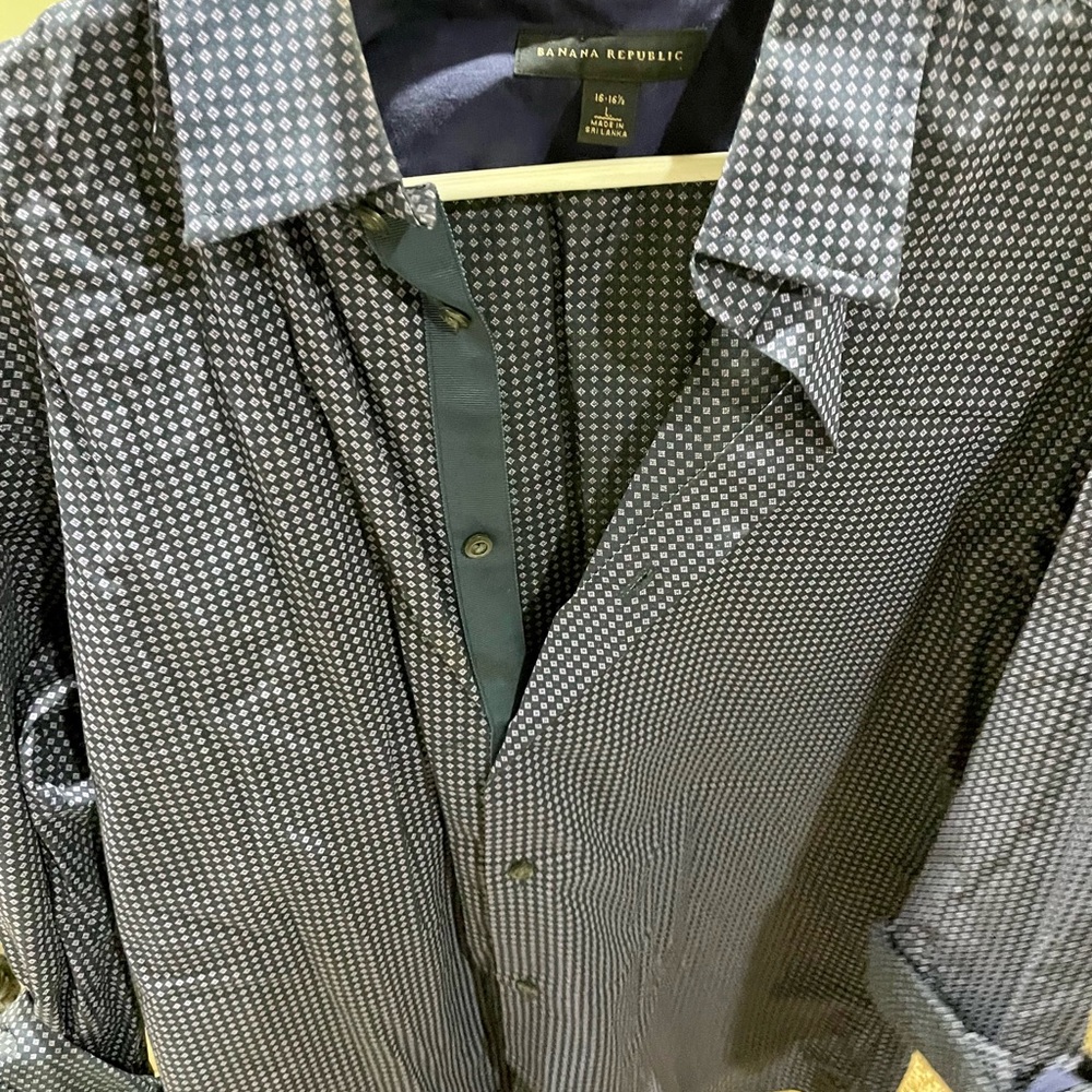 Banana Republic Black and White Polka Dot Shirt